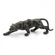 Kaarshouder Raja Panter - zwart marmer 32cm