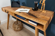 Massief bureau RETRO 120 cm mangohouten met lade