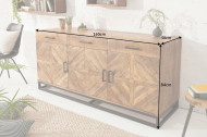 Massief dressoir HOME 160 cm mangohout industrieel design