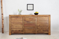Massief dressoir PURE 135 cm palissander met sheeshamsteen afwerking