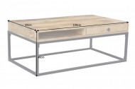 Massief mangohout salontafel met 2 Laden 100 cm