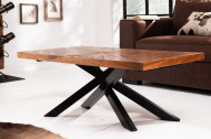 Massiev mangohout salontafel industriële stijl WOOD ART 105 cm
