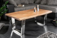Massieve boom salontafel MAMMUT 110cm acacia 4cm tafelblad