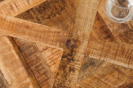 Massieve eettafel BREAK 160cm natuurlijk mangohout industrieel design