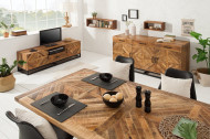Massieve eettafel INFINITY HOME 200 cm naturel mangohout industrieel design