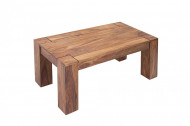 Massieve salontafel MAKASSAR 100 cm Sheesham unieke nerf