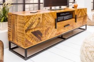 Massive TV-Board 160 cm Mango Wood industrieel ontwerp
