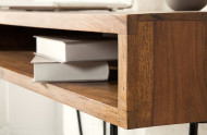 Retro bureau SCORPION 110 cm Sheesham hout steen finish Haarspeldpoten palissander