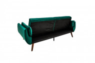 Retro slaapbank Fluweelstof smaragdgroen 220 cm 3-zitsbank met bedfunctie