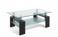 Salontafel Glas Hoogglans zwart model Budget 100 cm