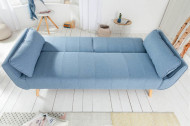Scandinavisch Design slaapbank 215cm lichtblauw bed functie 3-zits bank