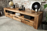 Tv meubel Massief Mangohout IRON Tv kast 170 cm met 3 lades