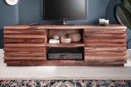 Tv Meubel massiev sheeshamhout RELIEF 150 cm met een uitgewerkte voorkant