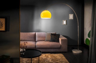 Uitschuifbare booglamp LOUNGE DEAL 175-205 cm oranje marmeren voet vloerlamp