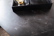 Uitschuifbare eettafel Gomes 180-220-260 cm keramiek plaat in grafiet look