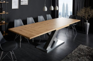 Uitschuifbare eettafel MONTREAL 180-230-280cm noest eiken met X-frame