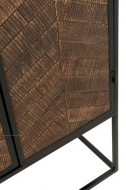 Wandkast /Mango Hout Zwart/Bruin