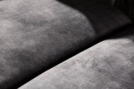 Chesterfield 3 zits bank 205cm grijs velours met knoopstiksels en binnenveren