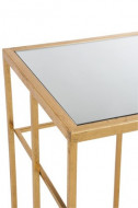 Console Metaal goud 120 cm gespiegelde glas