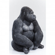 Deco Object Monkey Gorilla Side XL Zwart H76cm