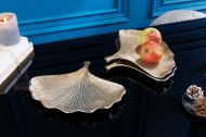 Decoratieve kommen set van 3 GINKGO 30cm goud handgemaakt metaal