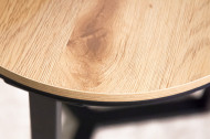 Design bijzettafel set van 2 eiken look 50 cm industriële stijl