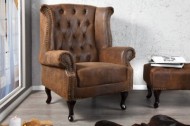Design Chesterfield fauteuil antiek bruin