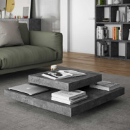Design Salontafel Multi Grijs/Zwart