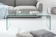 Extravagante glazen salontafel 110 cm transparant