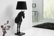 Extravagante vloerlamp BLACK HORSE 130 cm zwart paardenfiguur