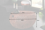 Filigraan design salontafel 80cm koper handwerk met handvatten
