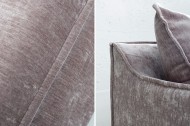 Grote bank Leaf 3-zits 210 cm taupe velours stof met afneembare hoes