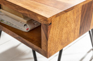 Handgemaakte bijzettafel 45cm Sheesham haarspeldpoten