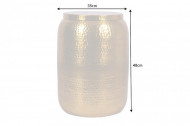 Handgemaakte bijzettafel ORIENT STORAGE H 48cm goud gehamerd design met opbergruimte