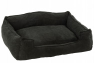 Hondenmand stof Ribfluweel Zwart met ritssluiting Extra Large