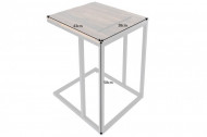 Industriële bijzettafel SCANDINAVIA 43cm acaciahout met tablethouder