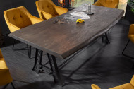 Industriële eettafel MAMMUT INDUSTRIAL 220 cm gezandstraald grijs acacia