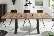 Industriële eettafel uitschuifbaar 140-190 cm eiken look met X-poten