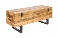 Industriële kistbank 115cm natuurlijke mangohouten ! ook te gebruiken als tafel en tv meubel