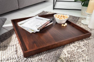Industriële salontafel ELEMENTS 60cm mokka beuken verwijderbaar blad