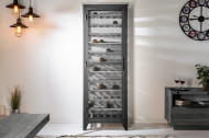 Industriële wijnkast BODEGA 184 cm gerecycled grenen hout grijs wijnrek voor 72 flessen