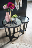 Kaarshouder Raja Panter - zwart marmer 32cm