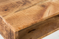 Massief bureau SCORPION met haarspeldpoot van 100 cm natuurlijk mangohout