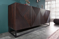 Massief dressoir CREATIVO 177 cm mangohout complex front in retro-design