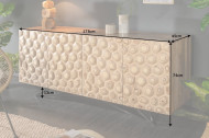 Massief dressoir LIVING 175 cm mangohout organisch design