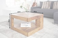 Massief edelhouten salontafel GIANT Sheesham 60 cm Stone Finish