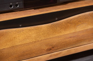 Massief tv-bord MAMMUT 160 cm acacia honingkleurig metalen lowboard met boomrand