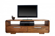 Massief TV lowboard CUBUS 130cm Sheesham 2 lades palissander