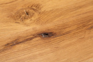 Massieve eettafel met boomrand LIVING EDGE 180 cm geolied wild eiken 3,5 cm tafelblad
