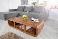 Massieve salontafel Curf 100 cm Sheesham Wood Stone Finish TV-Lowboard